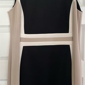 Calvin Klein color block midi dress 16W NWOT